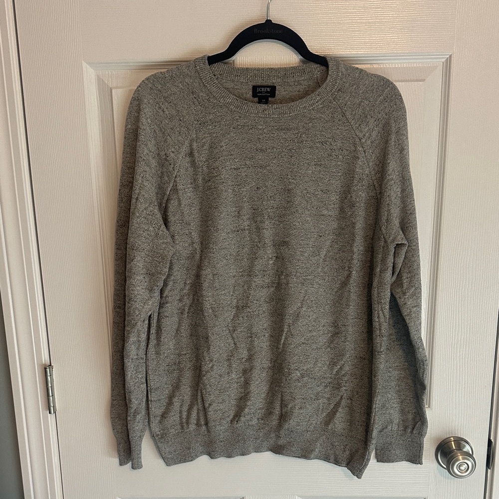 J. Crew Men's Heather Gray Crewneck Sweater